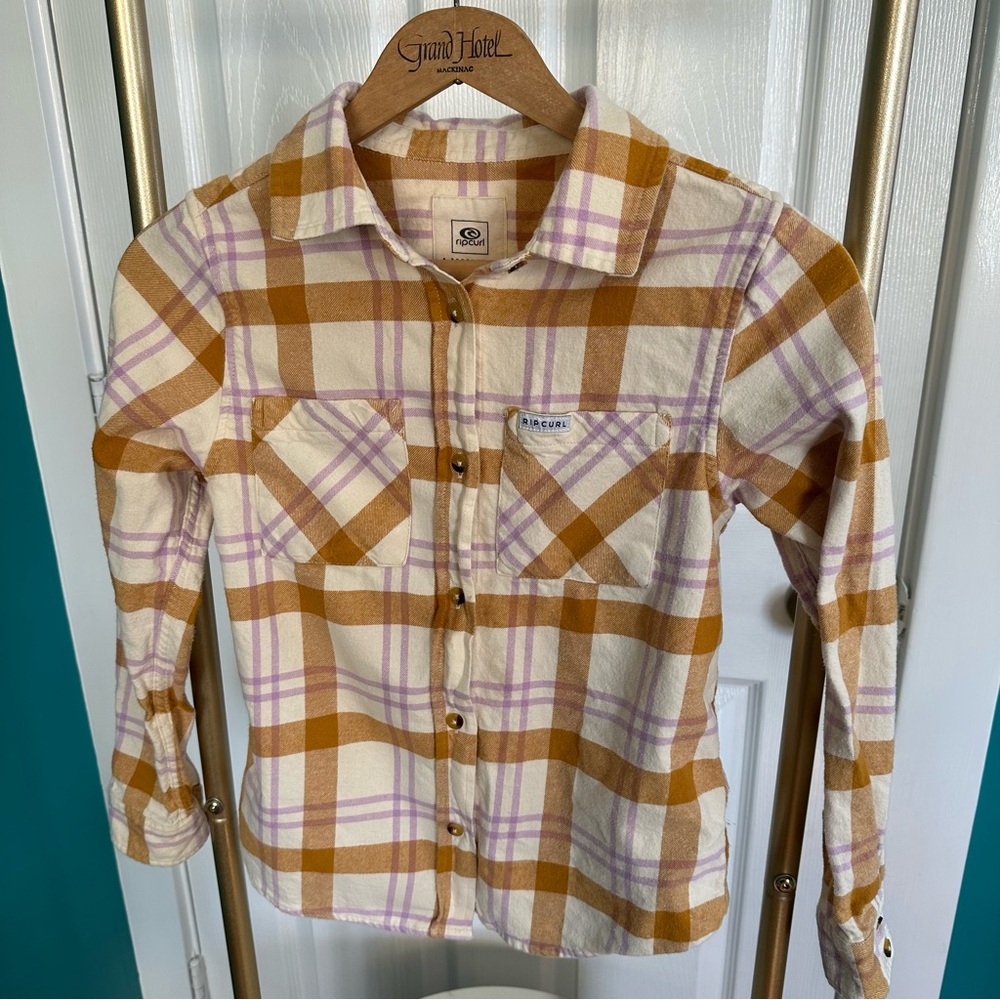 Rip Curl Performance Flannel Shirt, Girls Size 10